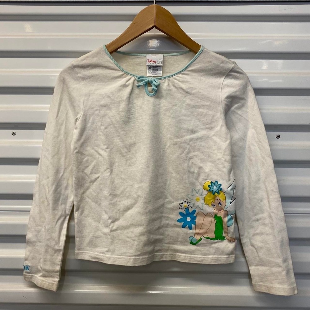 Vintage Y2K Disney Tinkerbell Women's Top Blouse Princess Longsleeve Size XS
